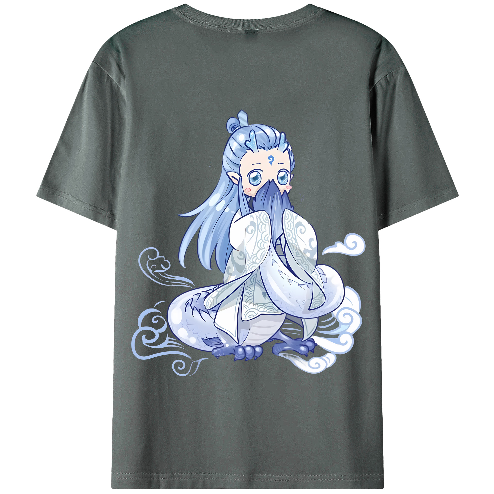 （画像用） Ne Zha 2 ナタ 魔童の大暴れ 綿100％半袖Tシャツ（背面プリント）
